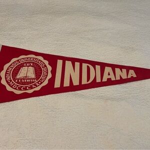 Indiana University Vintage Red Felt Pennant 1060’s